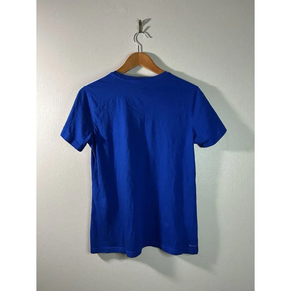 Adidas Climalite Royal Blue Performance Athletic T-Shirt Activewear Gym Training